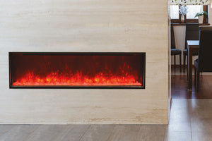 Amantii Panorama 60 inch Slim Built-in Indoor & Outdoor Electric Fireplace - Heater - BI-60-SLIM-OD - Electric Fireplaces Depot