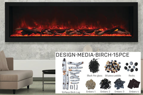 Image of Amantii Panorama 72-in Deep Tall Built-in Indoor & Outdoor Electric Fireplace - Heater - BI-72-DEEP-XT - Electric Fireplaces Depot