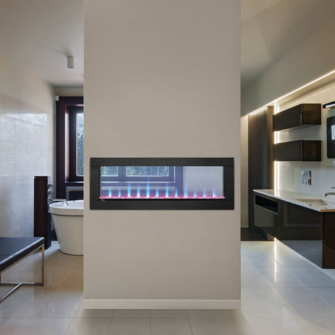 Image of Napoleon Clearion Elite 60 inch See Through Built in Electric Fireplace | SeeThru Insert | Heater | NEFBD60HE | Electric Fireplaces Depot