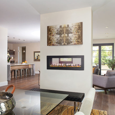 Image of Napoleon Clearion 50 inch See Through Built in Electric Fireplace - Heater - NEFBD50HE - NEFBD50H Electric Fireplaces Depot