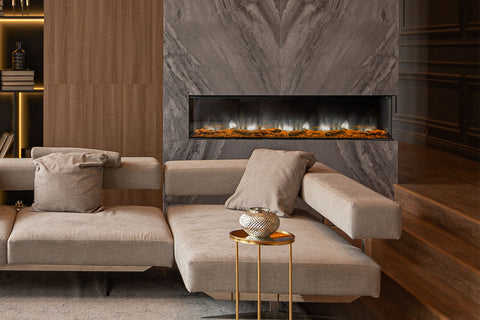 Image of Dynasty Melody 64 Inch 3 Sided 2 Sided Built In Electric Fireplace - DY-BTS60 - Dynasty Fireplaces