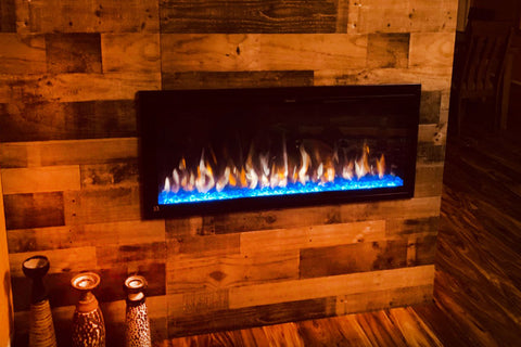 Image of Touchstone Sideline Elite 42 inch Built-In Recessed Flush Mount Electric Fireplace - 80042 - Electric Fireplaces Depot
