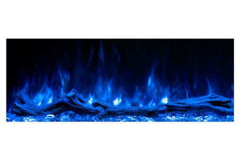 Image of Modern Flames Landscape Pro 58 in 3-Sided Wall Mount Mantel in Coastal Sand - Studio Suite Electric Fireplace - LPM-4416