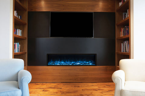 Image of Modern Flames Landscape Pro Slim 68-inch Built In Wall Mount Linear Electric Fireplace | LPS-6814 | Electric Fireplaces Depot