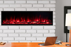 Modern Flames Landscape Pro Slim 56-inch Built In Wall Mount Linear Electric Fireplace | LPS-5614 | Electric Fireplaces Depot