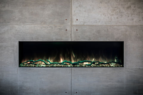 Image of Modern Flames Landscape Pro Slim 56-inch Built In Wall Mount Linear Electric Fireplace | LPS-5614 | Electric Fireplaces Depot