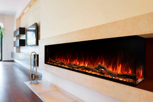 Returned Modern Flames Landscape Pro Multi 96-inch 3-Sided / 2-Sided Built In Electric Fireplace | LPM-9616-OB