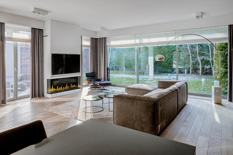 Image of Modern Flames Orion Multi-Sided 100-inch Heliovision Virtual Smart Built In Electric Fireplace - OR100-MULTI