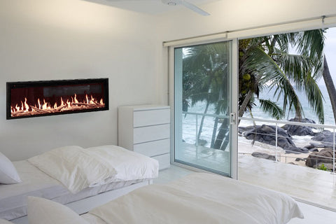 Image of Modern Flames Orion Slim 52 Inch Heliovision Virtual Recessed Wall Mount Electric Fireplace - OR52-SLIM