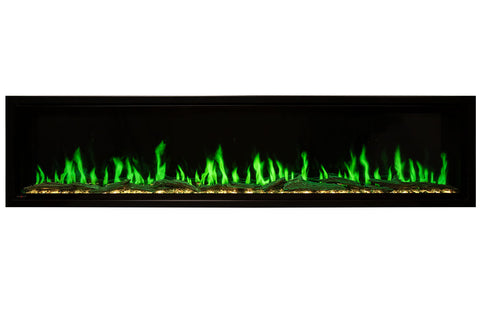 Image of Modern Flames Orion Slim 76 Inch Heliovision Virtual Recessed Wall Mount Electric Fireplace - OR76-SLIM