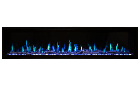 Image of Modern Flames Orion Slim 76 Inch Heliovision Virtual Recessed Wall Mount Electric Fireplace - OR76-SLIM