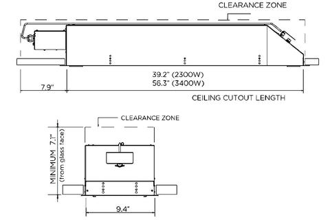 Image of Bromic Platinum Electric Low Clearance Recess Kit 2300W | BH3623009