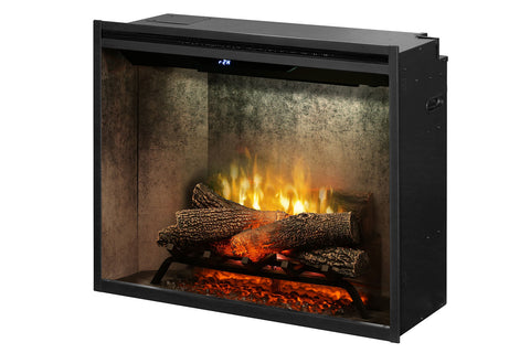 Image of Dimplex Revillusion 30 inch Built In Electric Fireplace Weathered Concrete - Firebox - Heater - RBF30WC - Electric Fireplaces Depot