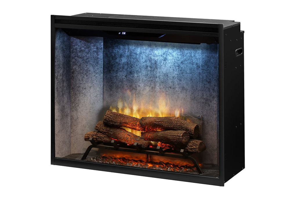 Dimplex Revillusion Portrait 36 inch Built In Electric Fireplace Weathered Concrete - Firebox - Heater - RBF36PWC - Electric Fireplaces Depot 