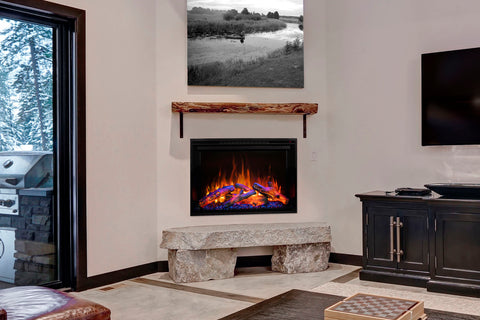 Image of Modern Flames Redstone 30 inch Built In Electric Fireplace Insert | Electric Firebox Heater | RS-3021 | Electric Fireplaces Depot