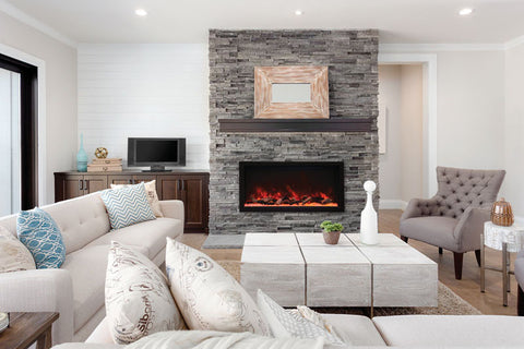 Image of Remii 45 inch Extra Tall Built-In Indoor Outdoor Electric Fireplace | Heater | 102745-XT | Electric Fireplaces Depot