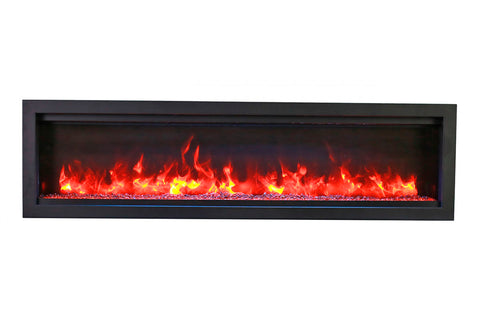 Image of Amantii Symmetry Bespoke Wall Mount Recessed Linear Indoor Outdoor Electric Fireplace