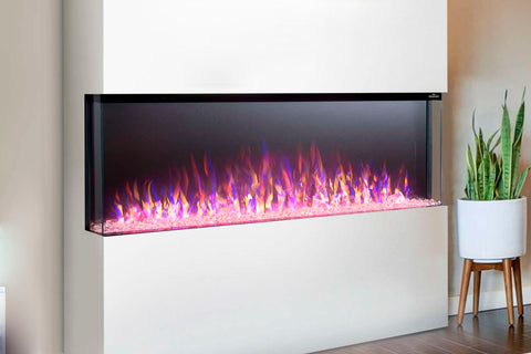 Image of Napoleon Trivista 50-inch 3 Sided Built In Fully Recessed Electric Fireplace | NEFB50H-3SV | 2 Sided Electric Firepalce Insert | Electric Fireplaces Depot