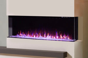 Napoleon Trivista 60-inch 3 Sided Built In Fully Recessed Electric Fireplace | NEFB60H-3SV | 2 Sided Electric Firepalce Insert - Electric Fireplaces Depot