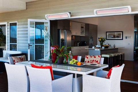 Image of Bromic Tungsten Smart-Heat 4000 Watt Outdoor Electric Patio Heater White | Tungsten 44 in Electric Radiant Heater | BH0420012