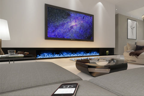 Image of AFireWater Prestige Pro Water Vapor 60'' Built-In Electric Fireplace Insert | Water Mist Electric Fireplace | AWPR-60-150 | Electric Fireplaces Depot