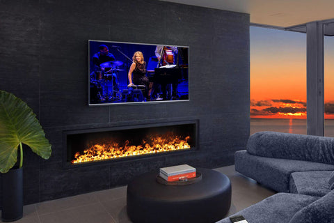 Image of Aquafire Water Vapor 60'' Built-In Electric Fireplace Insert | Water Mist Electric Fireplace | AWA-60-150 | Electric Fireplaces Depot