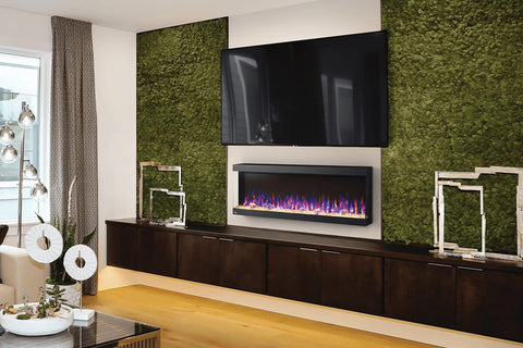 Image of Napoleon Trivista Pictura 50 in 3-Sided Wall Mount Electric Fireplace | Surface Mount Electric Fireplace | NEFL50H-3SV