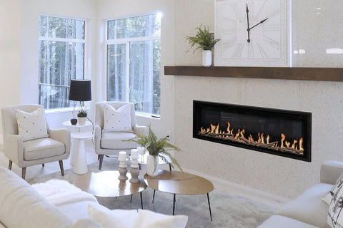 Image of Modern Flames Orion Slim 76 Inch Heliovision Virtual Recessed Wall Mount Electric Fireplace - OR76-SLIM
