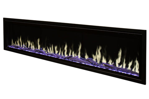 Image of Modern Flames Orion Slim 76 Inch Heliovision Virtual Recessed Wall Mount Electric Fireplace - OR76-SLIM