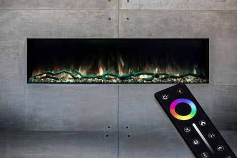 Image of Modern Flames Landscape Pro Slim 56-inch Built In Wall Mount Linear Electric Fireplace | LPS-5614 | Electric Fireplaces Depot