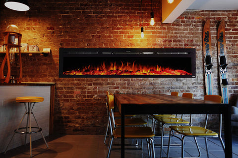 Image of Touchstone Sideline 84 inch Built-in Electric Fireplace - Heater - 80043 - Electric Fireplaces Depot