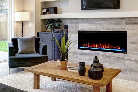 Image of Touchstone Sideline Elite 60" Built-In Recessed Flush Mount Electric Fireplace - 80037 - Electric Fireplaces Depot