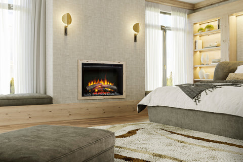Image of Dimplex 33 Inch Multi-Fire XHD Electric Firebox Insert with Logs - Dimplex XHD33L Plug-In Electric Fireplace